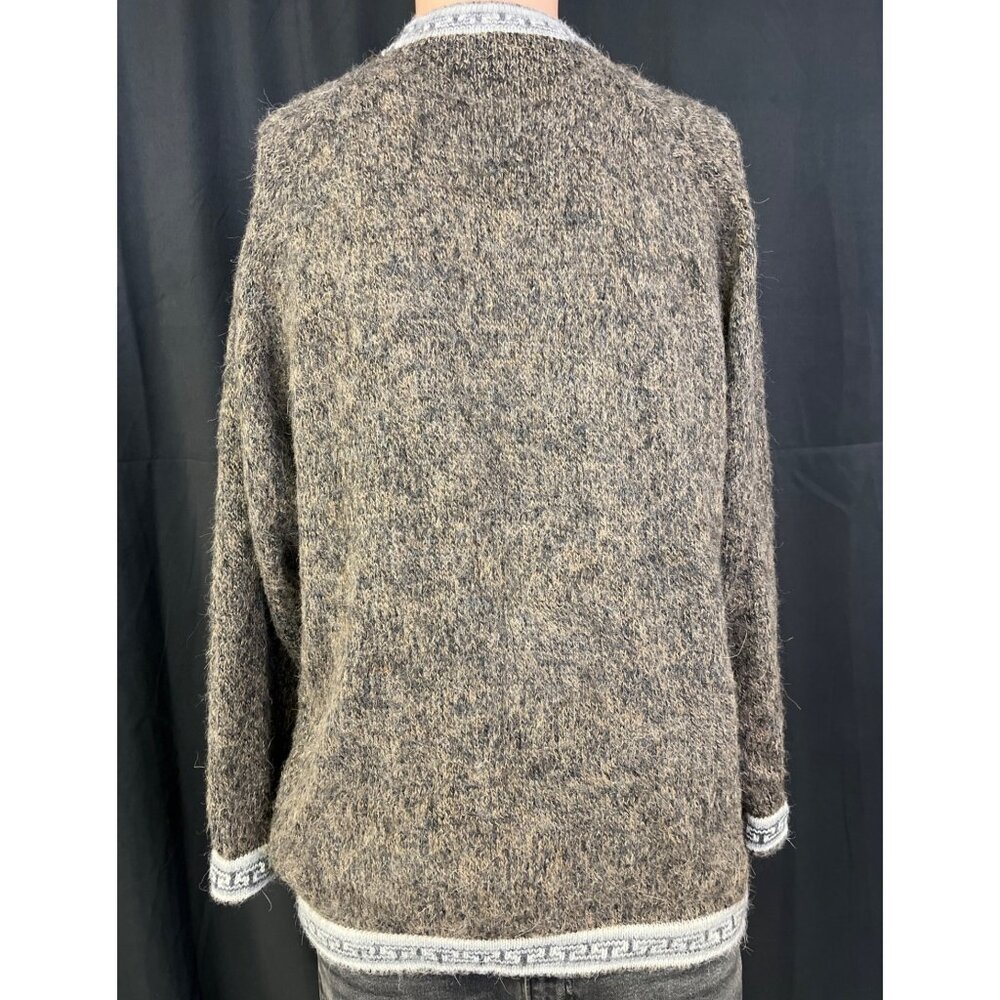 Vintage Men's Brown Alpaca Sweater/Pullover Sz L SKU 4768 - Picture 2 of 5